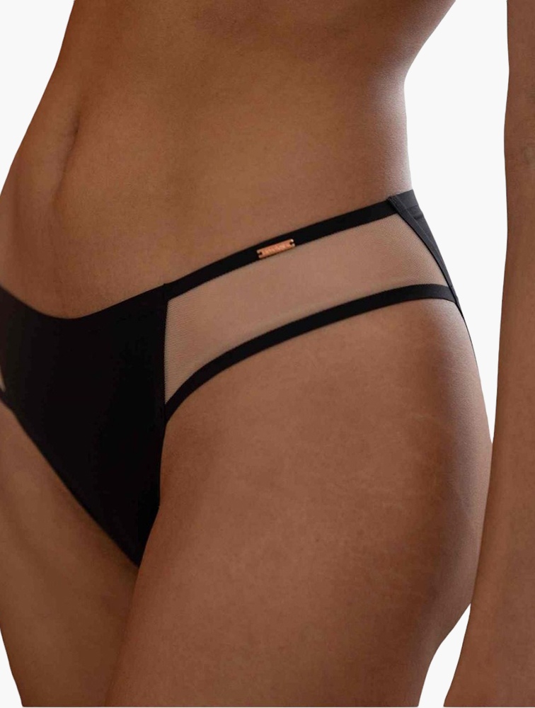 MyRunway | Shop Dorina Black Neve Mesh Brazilian Briefs for Women